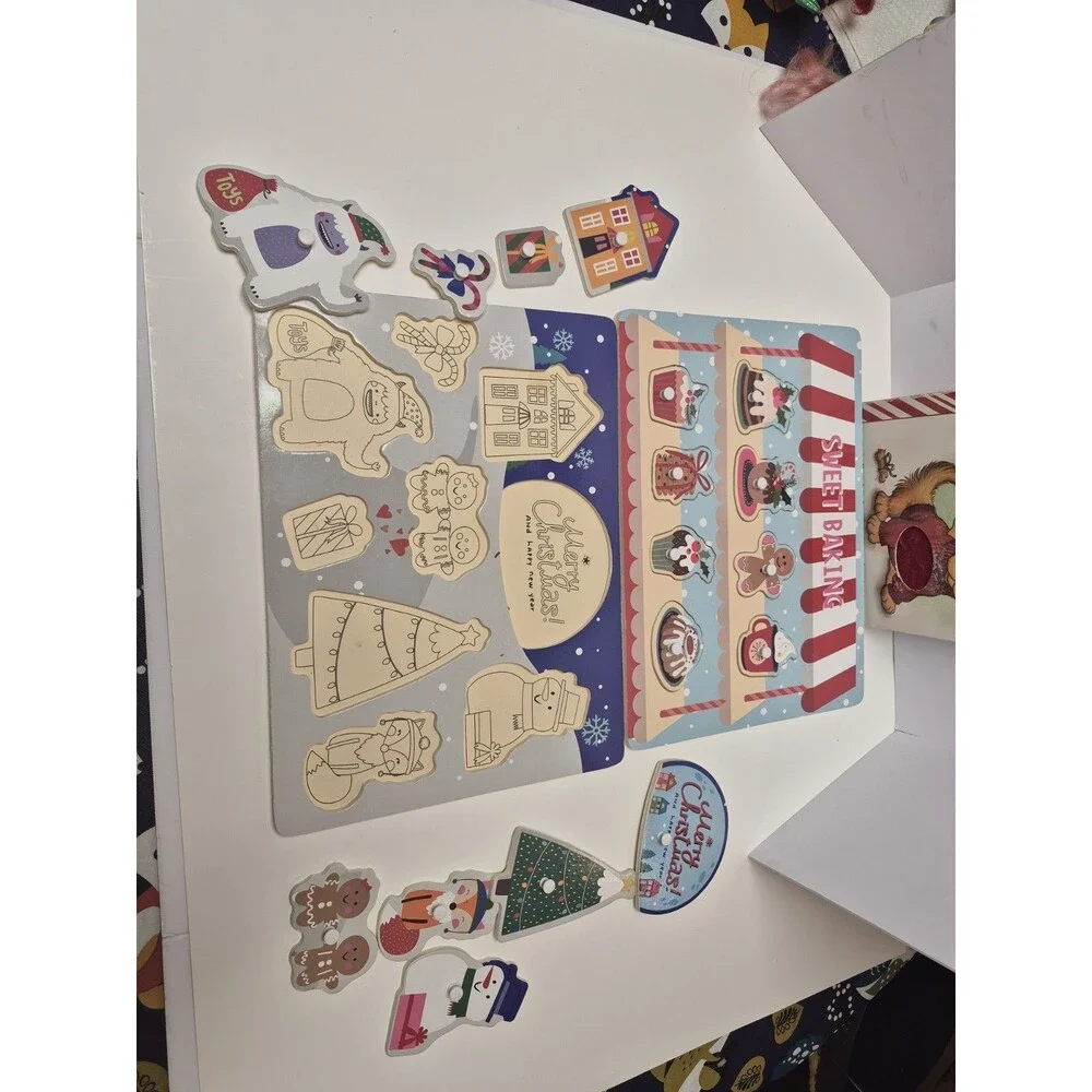 Childrens Christmas Puzzels (Two) Plush Christmas Puppy BOARD BOOK